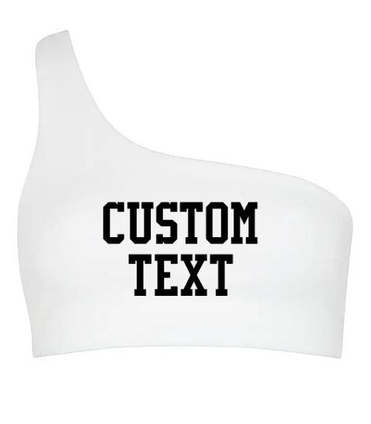 Custom Single Color Text Game Day Bralette (Available in 14 Colors) –  Gameday Bae