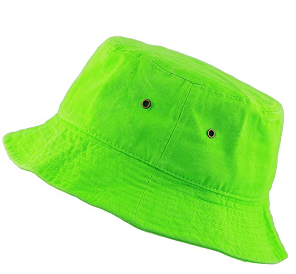 Green neon smiley face bucket hat, grunge bucket hat, rave, vapor