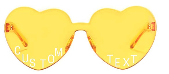 Yellow heart 2025 shaped sunglasses