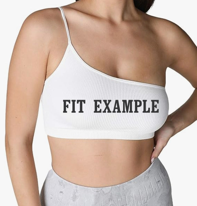 Game Day Teddies Seamless One Shoulder Ribbed Crop Top