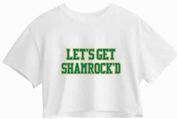 Let's Get Shamrock'd Raw Hem Cropped Tee (Available in 2 Colors)