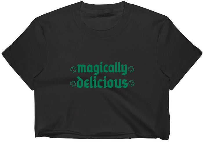 Magically Delicious Raw Hem Cropped Tee (Available in 2 Colors)