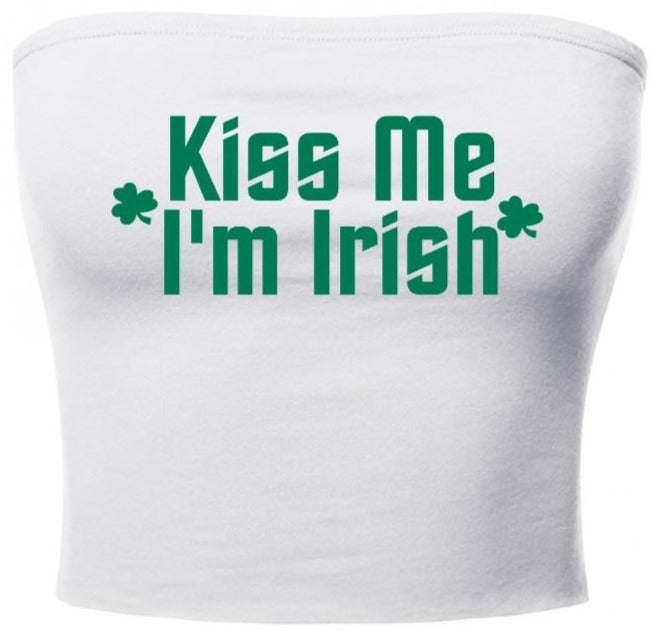 Kiss Me I'm Irish Tank Crop Top (Available in 2 Colors) – Gameday Bae