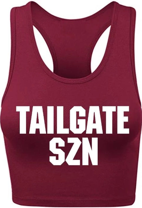 Tailgate Szn Racerback Crop Top