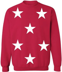 Star Power Red Crewneck with White Stars – Gameday Bae