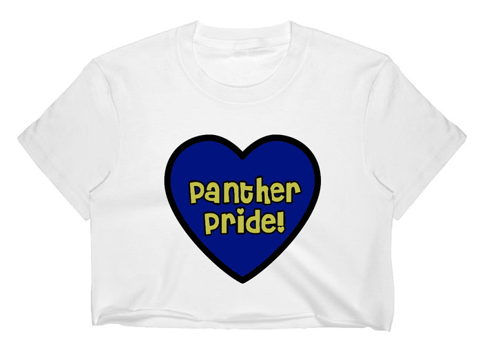 Panther Pride! Raw Hem Cropped Tee