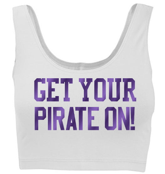 Get Your Pirate On Tank Crop Top (Available in 2 Colors)