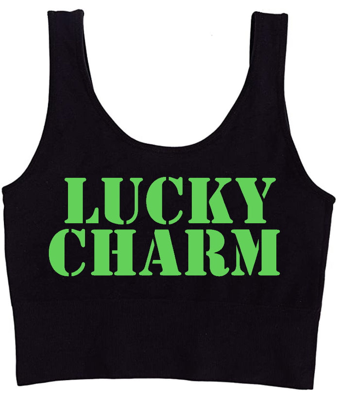 Lucky Charm Seamless Tank Crop Top (Available in 2 Colors)