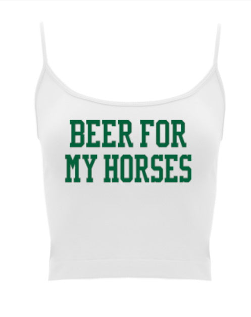 Beer For My Horses Glitter Seamless Crop Top (Available in 2 Colors)