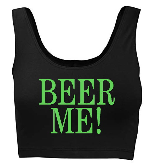 Beer Me! Tank Crop Top (Available in 2 Colors)