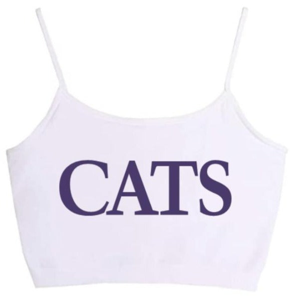 Cats Seamless Crop Top (Available in 2 Colors)