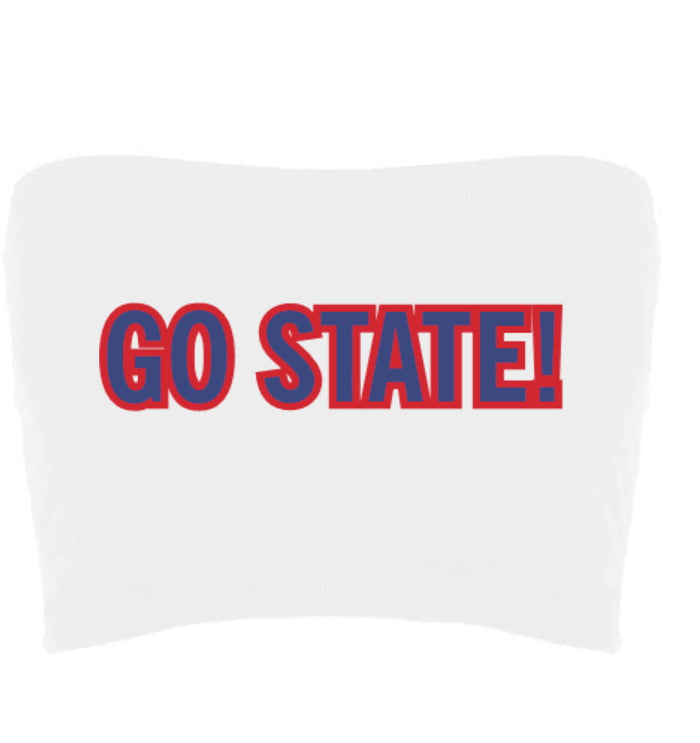 Go State! Seamless Crop Tube Top