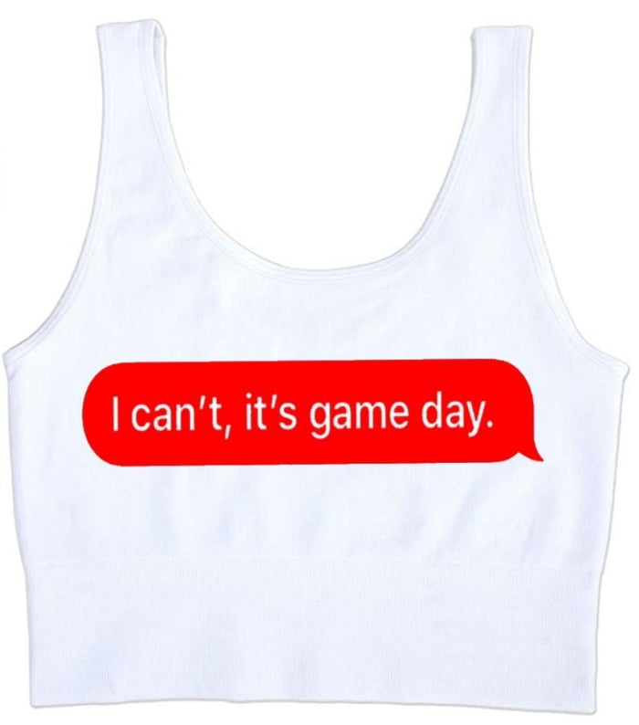 Game Day Flames Seamless Crop Top (Available in 2 Colors