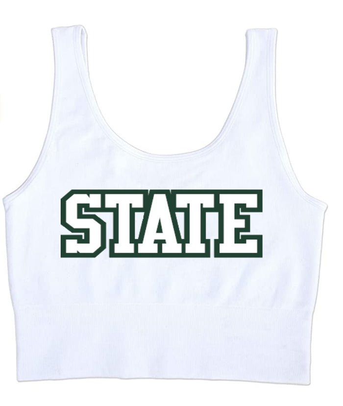 State Seamless Tank Crop Top (Available in 2 Colors)