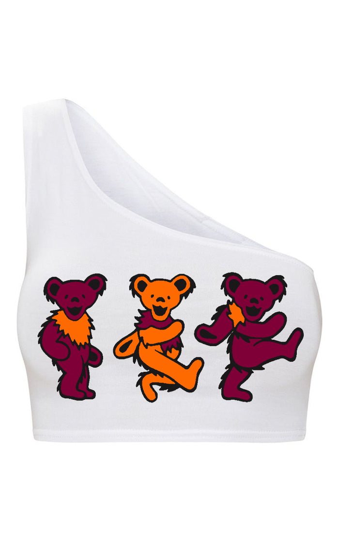 Game Day Teddies Seamless One Shoulder Ribbed Crop Top (Available in 2 Colors)