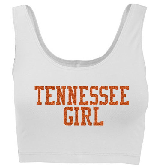 One Of The Girl's Glitter Tank Crop Top (Available in 2 Colors)