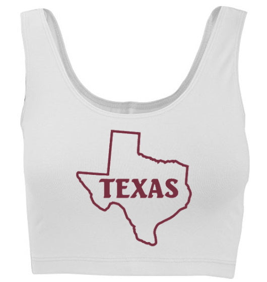 State of Texas Tank Crop Top (Available in 2 Colors)